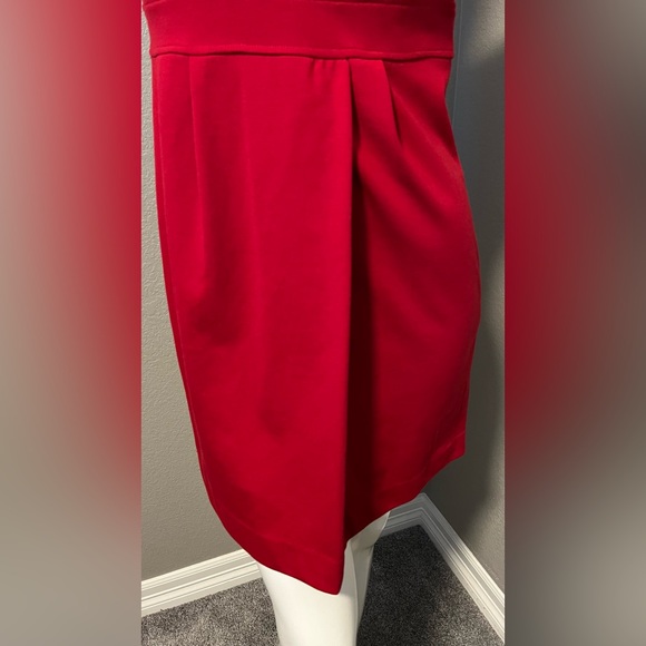 Banana Republic Women’s Dark Red Sleeveless V- Neck Sheath Mini Dress Size 4 - Picture 8 of 14
